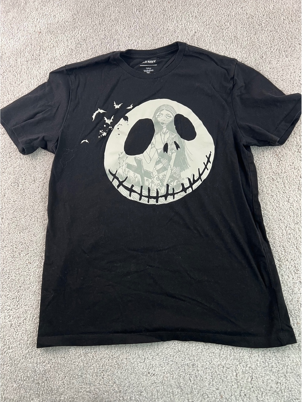 Old Navy Disney Nightmare Before Christmas Skeleton Dog Halloween T Shirt S